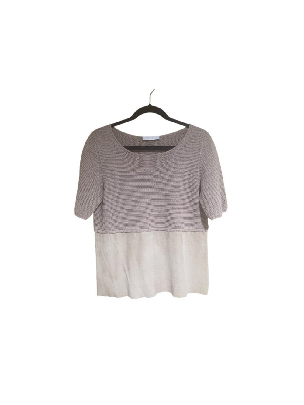 Tonet short sleeve ribbed knit top